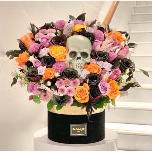 Luxurious Flowers Skull Gift Box