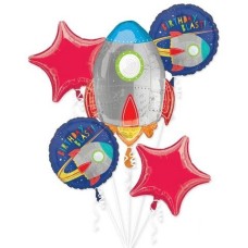 Unique Spaceship Birthday Balloon Bouquet