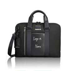 Personalised Logo Corporate Gift - TUMIÂ® - Black Slim Briefcase (1 Piece)