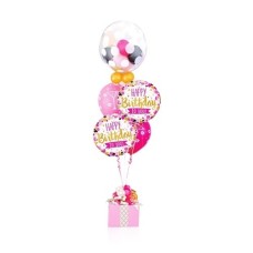 Pink 'Happy Birthday To You' Balloon Bouquet