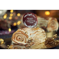 DARK CHERRY MERINGUE LOG CAKE