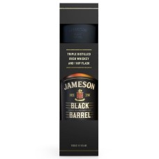 Jameson Black Barrel Whiskey & Hip Flask Gift Box 700ml