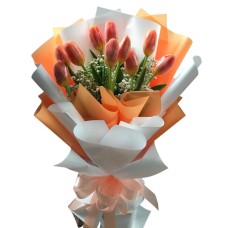 10 Orange Tulips