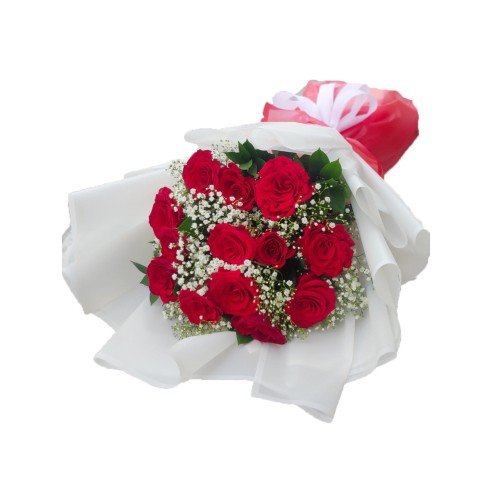 Classic Dozen Red Roses Bouquet