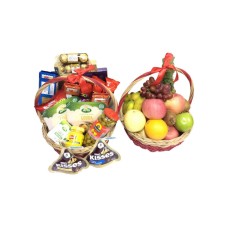 Gourmet Treats & Fruit Overload Basket