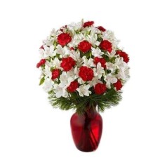 20 Carnations & Peruvian Lilies Bouquet
