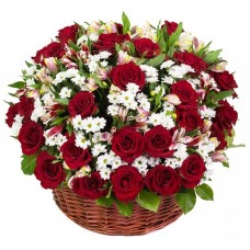 Customizable Basket Of Roses (36 Roses Bouquet)