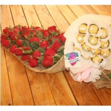 12 Roses Bouquet & 12 Ferrero Bouquet