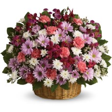 Assorted Mums & Carnations Large Basket