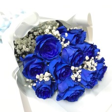 12 Blue Ecuadorian Roses
