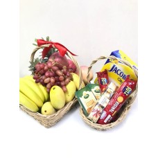 Cheese & Fruits Gift Basket Combo