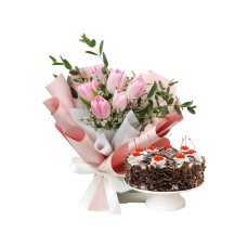 Tulips and Black Forest Cake Package