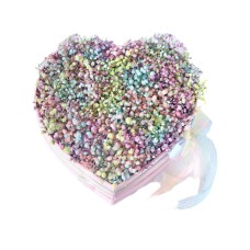 Baby's Breath Rainbow Heart Box