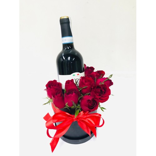 Roses and Wine Gift Box