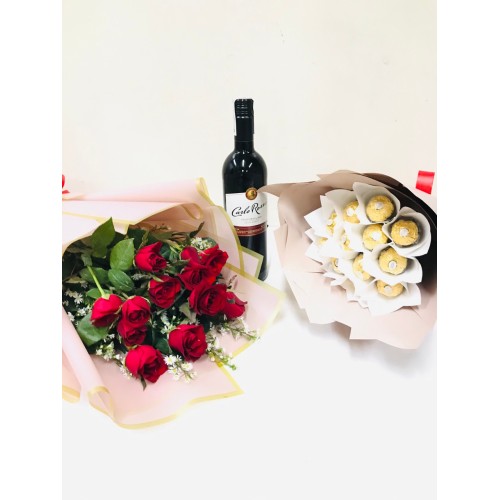 Roses & Chocolates California Wine Package
