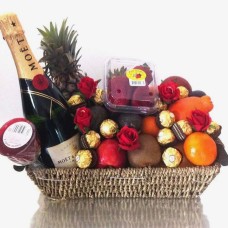 Luxury Indulgence Gift Basket with Roses