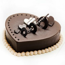 Dark Chocolate Heart Cake