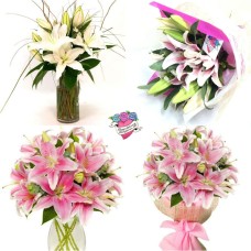 Stargazer & Casablanca Lilies Bouquet