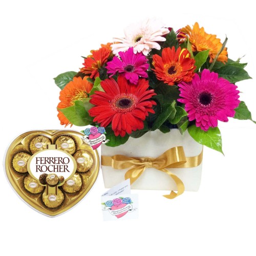 Boxed Assorted Daisies Love Package