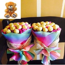 Ferrero Bouquets & Teddy Bear Package