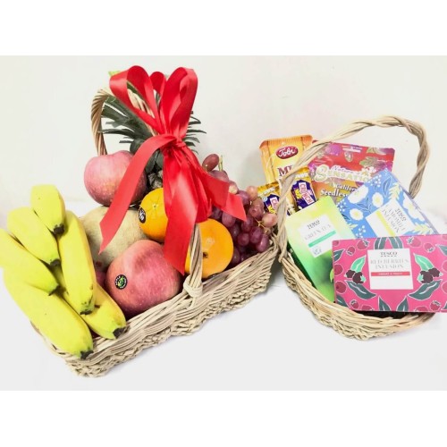 Fruit & Tea Duo Gift Baskets