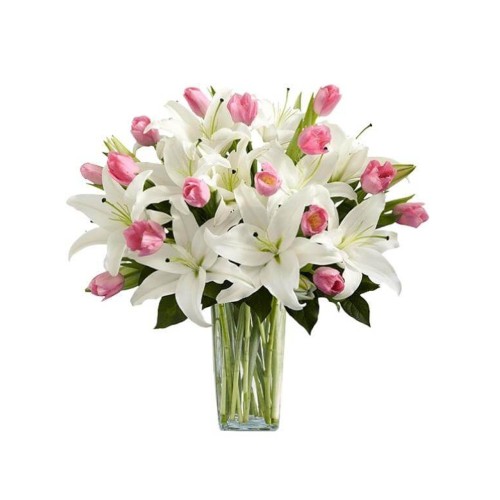Pure Love Lilies & Tulips Bouquet
