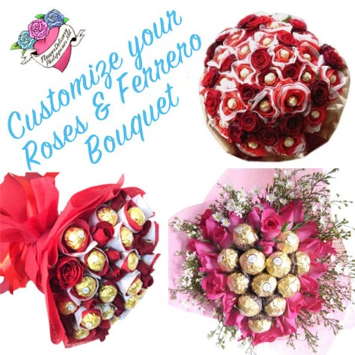 Customize Roses & Ferrero Bouquet