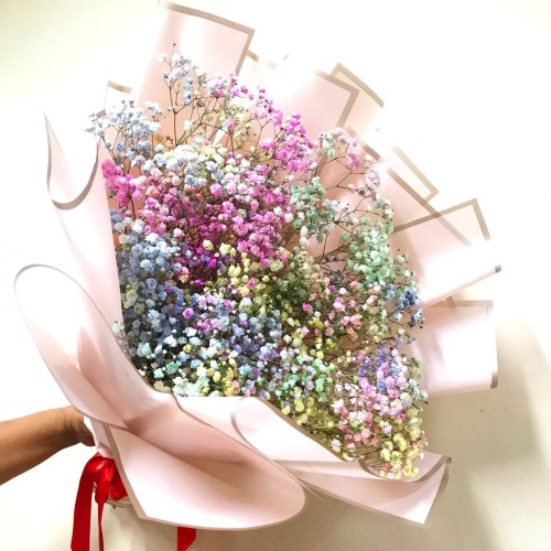 Large Unicorn Baby Breath Bouquet