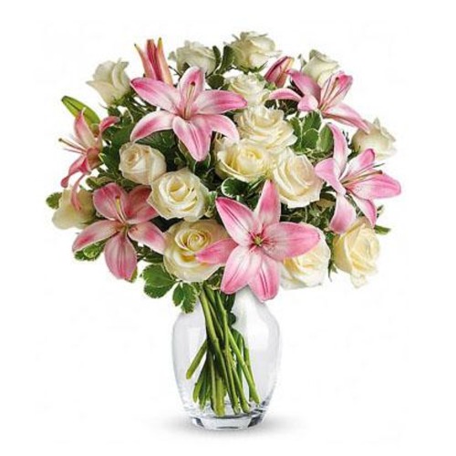 True Love Roses & Stargazers Bouquet