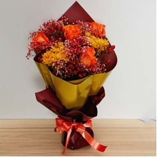 Orange & Red Flowers Bouquet