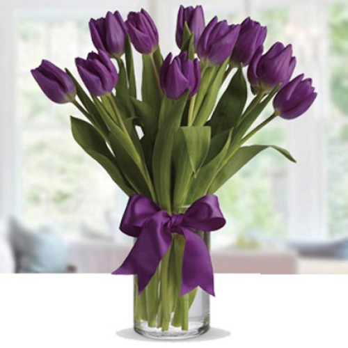 10 Purple Tulip Arrangement (Standard)