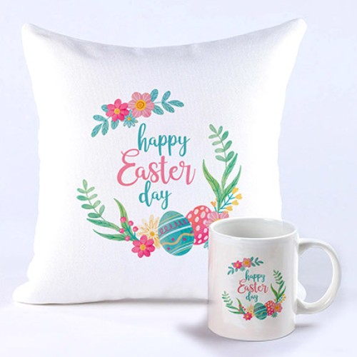 Happy Easter Cushion And Mug Combo