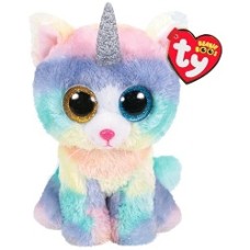 TY Beanie Boos Large Heather Cat with Horn