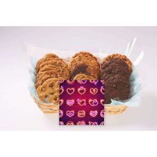 Neon Hearts and Lips Cookie Basket (12 cookies)