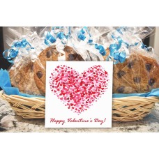Individually Wrapped Valentine's Day Cookie Basket (12 cookies)