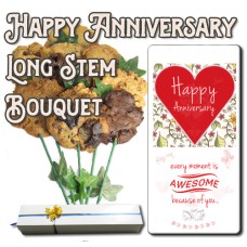 Happy Anniversary Long Stem Bouquet (12 cookies)