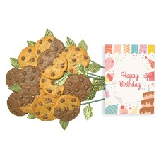 Cakes Dots And Stars Happy Birthday Cookie Bouquet (24 cookies)
