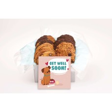 Get Well Soon Dog With Bone Gift Box (24 cookies)