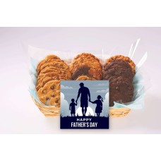 Happy Father's Day Kids with Dad Gift Basket (12 cookies)