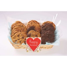 Happy Anniversary Gift Basket (12 cookies)
