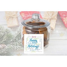 Happy Holidays Cookie Jar (24 cookies)