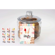 Teen Waffle Cone Birthday Cookie Jar (18 cookies)