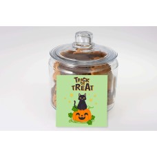 Trick Or Treat Cute Cat Cookie Jar (48 cookies (4 Dozen))