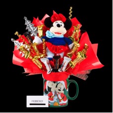 Candy Bouquet in a Giant Mickey and Minnie Mug with Toblerone Chocolate