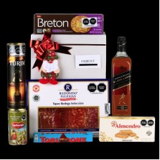 Gourmet corporate gift with Johnnie Walker Black Label Whisky