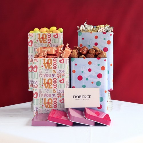 Delicious Gift Tower with Caramel Nuts