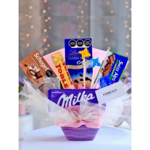 Candy Bouquet with Large Chocolate Bars