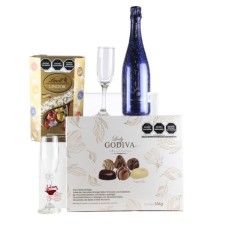 Taittinger Nocturne Champagne and Godiva Truffles Gift Box