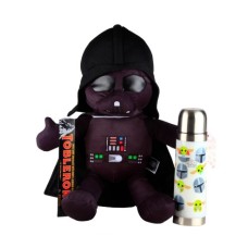 Darth Vader with Star Wars Thermos and chocolate