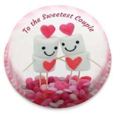marshmallow love cake (large cake (servers 40-55))